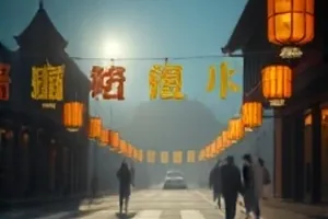 旧胶片店中接片机与胶片卷的电影画面